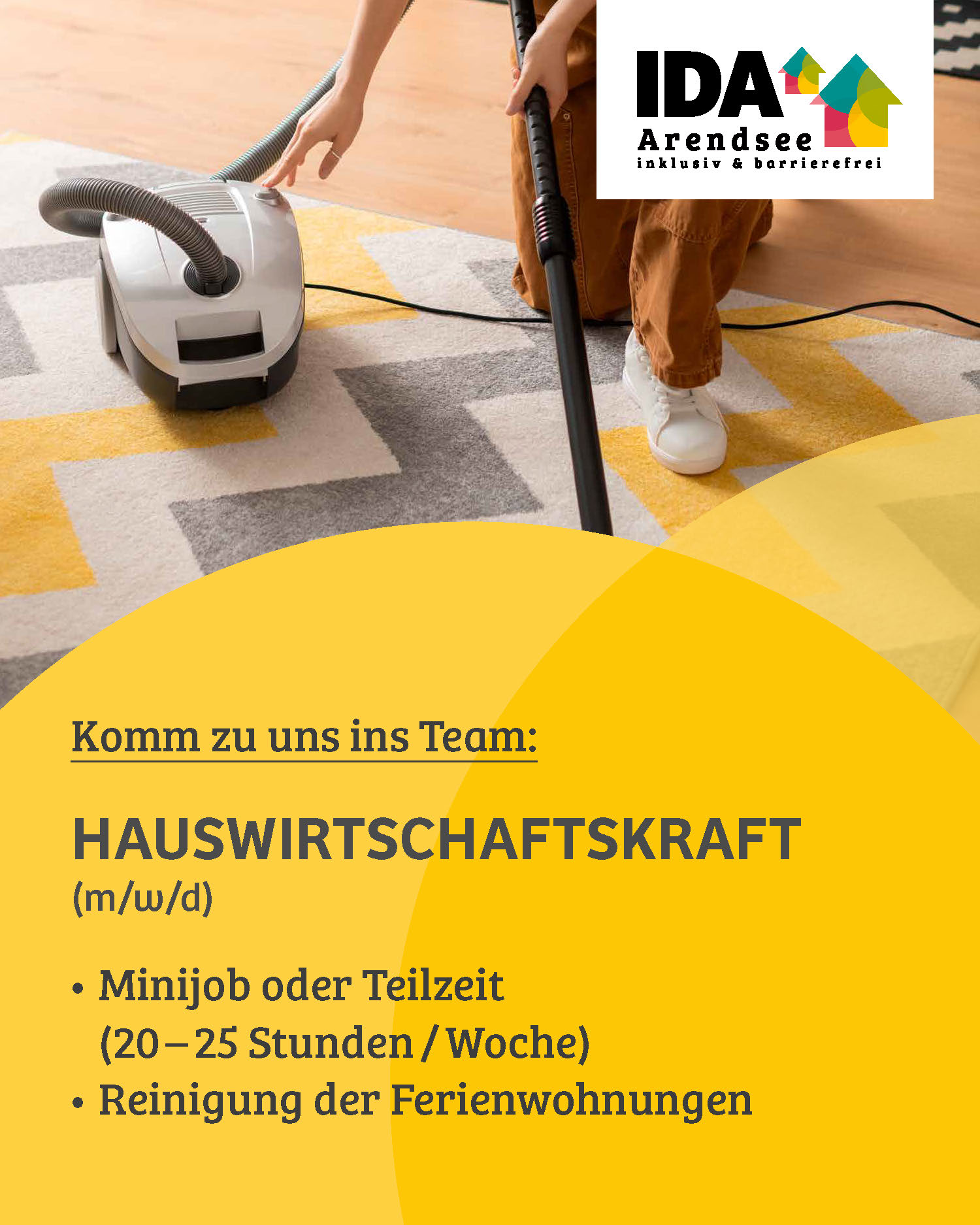 Stellenanzeige zur Suche einer Hauswirtschaftskraft